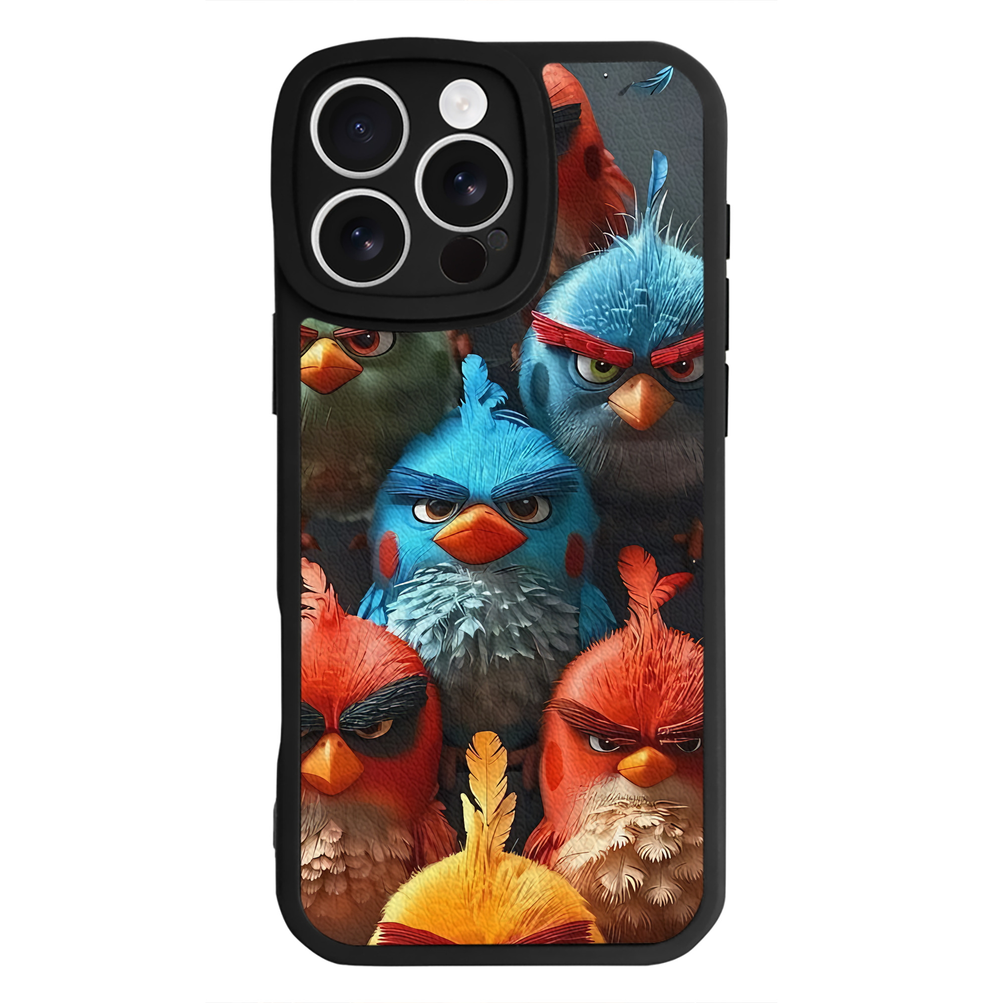 （画像用） Angry Birds アングリーバード 【iPhone 16シリーズ対応】シリコンスマホケース（レザー調） 材質：シリコン
